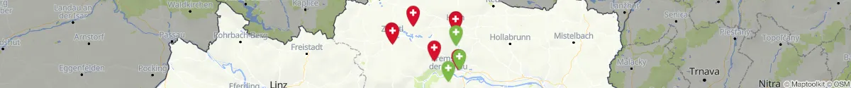 Map view for Pharmacies emergency services nearby Krumau am Kamp (Krems (Land), Niederösterreich)